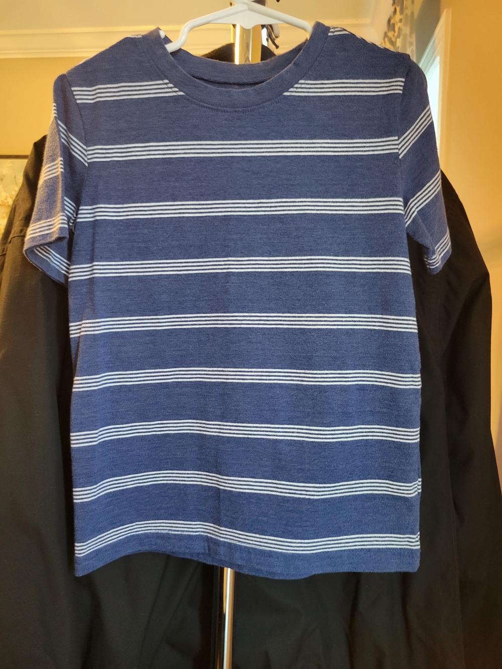 jumping beans Blue and White Striped Short Sleeve Tee